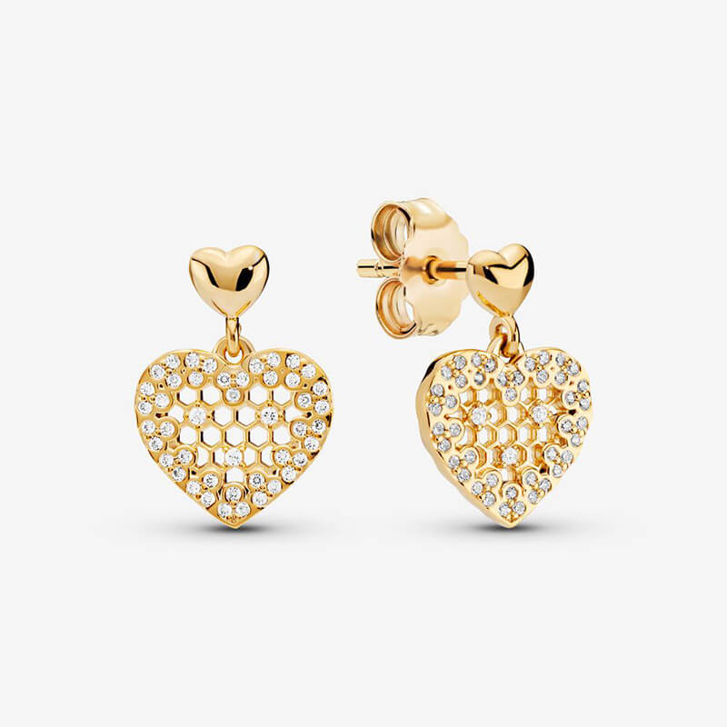 Honey-Comb-Lace-Heart-Earrings-1